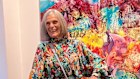 Mimi Jaksic Berger at the opening of her solo exhibition in 2022 at Flinders Street Gallery.