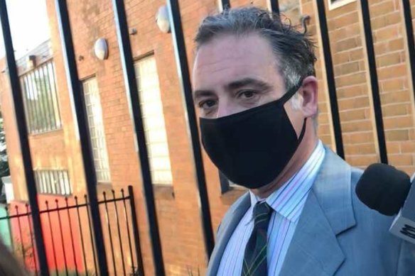 Andrew O’Keefe outside court last year.