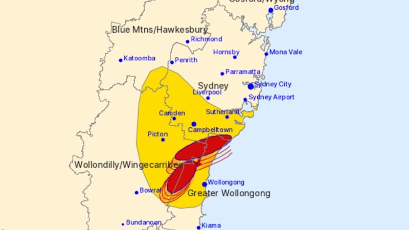 Flash flooding, thunderstorm warning for Sydney region