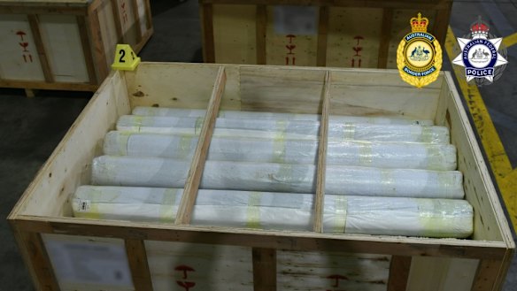 A seizure of methamphetamine in Brisbane in July.