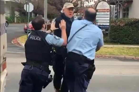 The arrest at The Organic store Bowral.