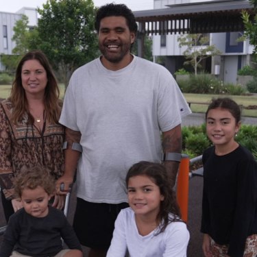 Mose Masoe and family at home on the Sunshine Coast