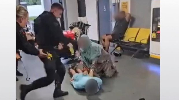 A screengrab of the incident at Manchester Airport.