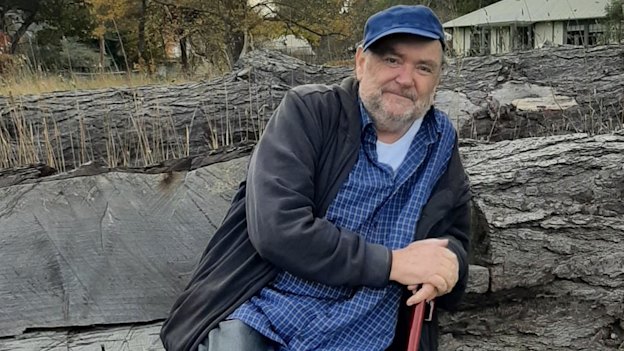 Peter Anthony on a mushroom forage near Shoreham Beach.