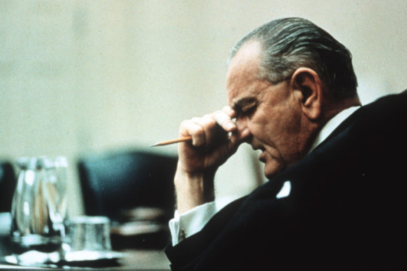 Lyndon Johnson surprised his party by bowing out of the 1968 election, only to see his vice president, Hubert Humphrey, crushed by Republican Richard Nixon.