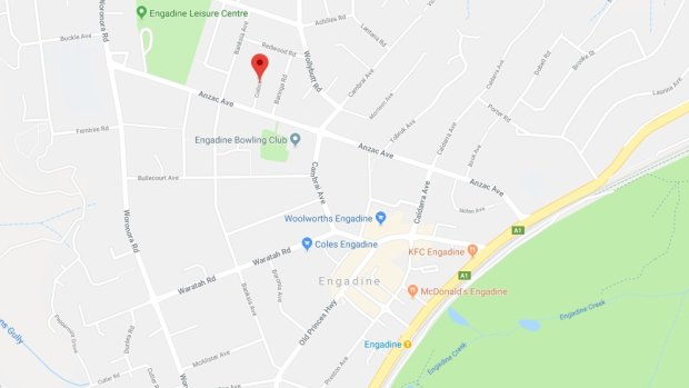 Location of police operation in Engadine.
