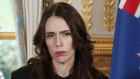 New Zealand Prime Minister Jacinda Ardern, left, and French President Emmanuel Macron, hold a press conference at the Elysee Palace, in Paris to discuss ways to prevent social media from spreading deadly ideas. 