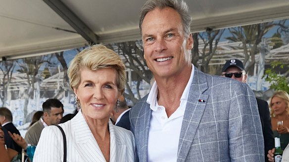 Julie Bishop and partner David Panton.