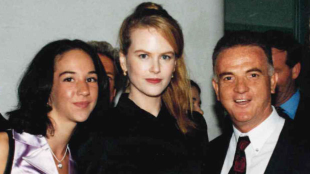 Nicole Kidman at the official opening of the Palace Verona in 1996 with Palace Cinemas founder Antonio Zeccola and his daughter Stephanie Zeccola.