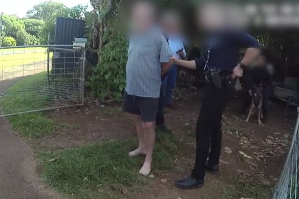 Officers arrest wanted fugitive Graham Potter in far north Queensland on Monday.