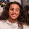 Chiefs general manager Michael Chammas, Tigers captain Jarome Luai and Chiefs chief executive Lorna McPherson after Luai signs with the PNG Chiefs.