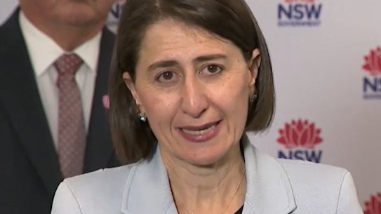 Gladys Berejiklian announces a relaxing of COVID-19 restrictions.