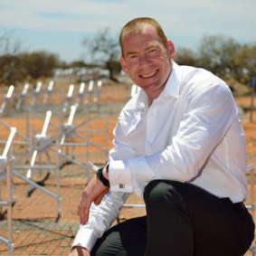 John Curtin Distinguished Professor Steven Tingay at the Murchison Widefield Array site.