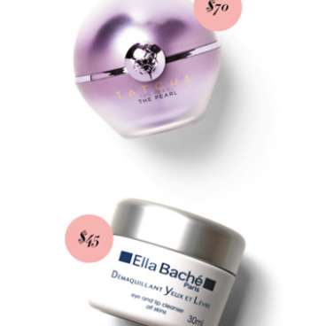 Tatcha The Pearl Tinted Eye
Illuminating Treatment, $70.
Ella Baché Eye and Lip Cleanser, $45.