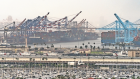 Cargo ships at the Port of Los Angeles. Thousands of seafarers are stranded at sea or at various ports around the world since the pandemic began.