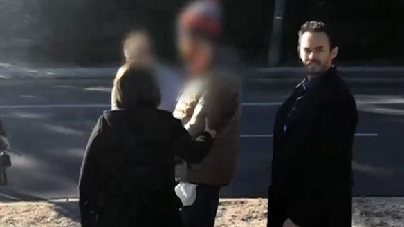 The man (with his face blurred) was arrested over the alleged sexual assault of a woman and the assault of a man last week. 