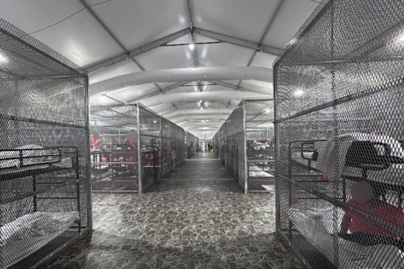Detainees were housed in eight windowless soft-sided structures, or
housing pods, without views to the outside and a lack of natural light. 