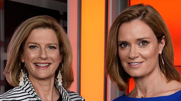 Ellen Fanning and Julia Baird present the ABC's weeknightly news and current affairs show The Drum.
