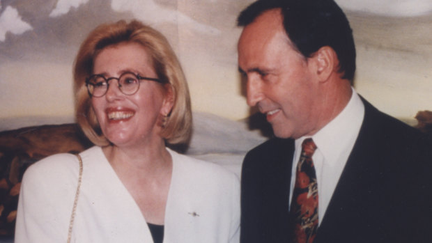 Anne Summers with Paul Keating in Sydney in 1994, at the launch by the then PM of a new edition of her 1975 book, Damned Whores and
God’s Police.