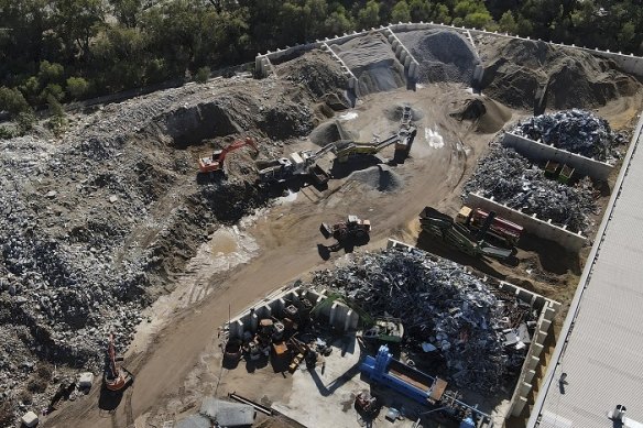 M8’s sorting yard in Maddington showing a functional recycling process. 