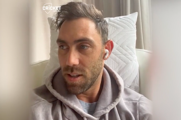 Glenn Maxwell speaks about his broken leg.