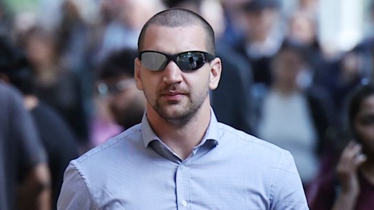 El acusado Pam the Bird, el vándalo Jack Gibson-Burrell, en el tribunal.