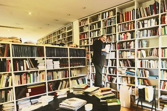 Italian writer Umberto Eco at home in Milan in 2011.