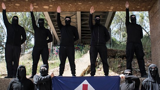 Neo-Nazis from the National Socialist Network, from their encrypted online sites.