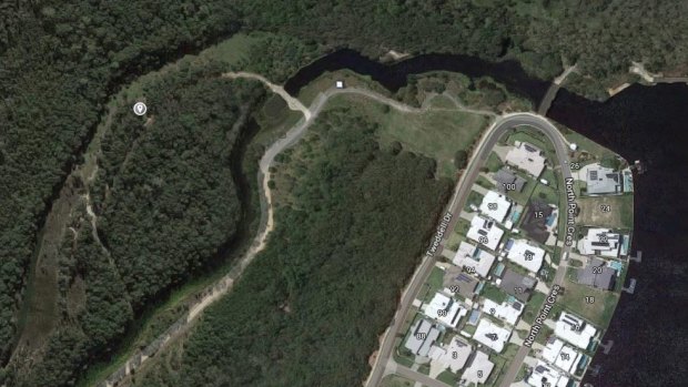 The approximate location of the assault in Pelican Waters Nature Reserve.