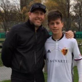 Like father, like son: Scott Chipperfield and Liam, who has broken through for his debut at FC Basel.