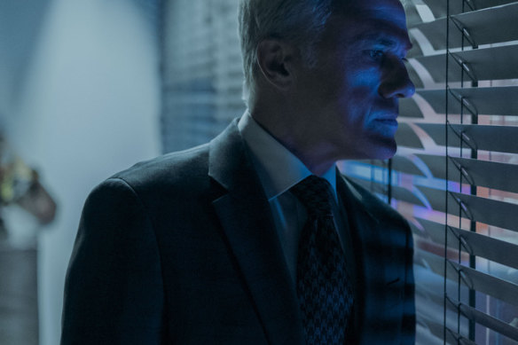 Christoph Waltz gives a creepy performance in the dark corporate comedy The Consultant.