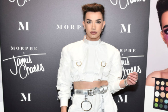 James Charles attending a Morphe event before the company ended their relationship with the beauty blogger.