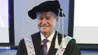 Bill Shorten, the new vice chancellor of the University of Canberra, with chancellor Lisa Paul during his investure.