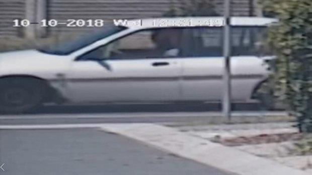 The white hatchback believed to have been involved in the Mango Hill attempted murder.