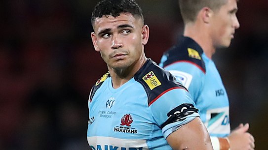 Izaia Perese on his way to the sin bin on Friday night.