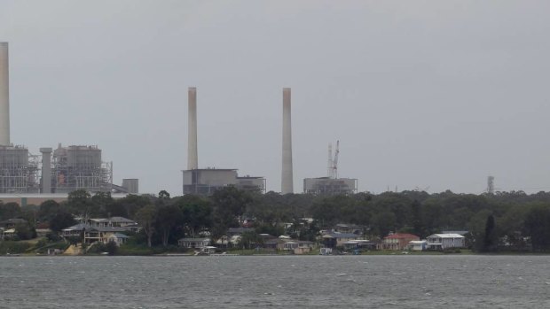 Warnings: Vales Point Power Station on the shores of Lake Macquarie. 