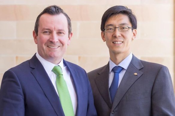 Premier Mark McGowan with Labor MP Pierre Yang.