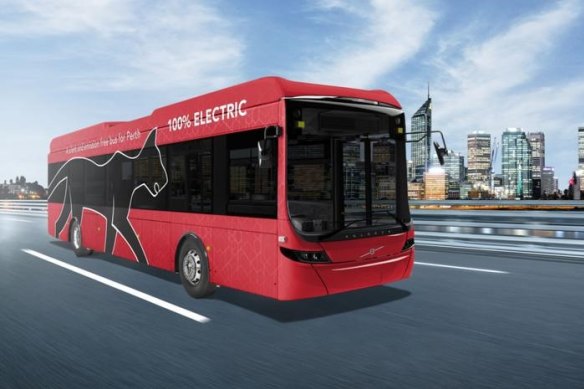 An initial design for the electric Volvo buses.