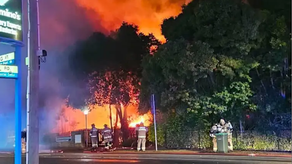 Emergency services were called to a fire on King Street in Buderim at around 7.30pm on Sunday.