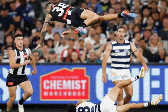 Jeremy Howe soared high but suffered a suspected broken arm.