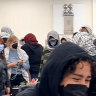 Pro-Palestine protesters occupy Professor Steven Prawer’s office at the University of Melbourne on Wednesday.