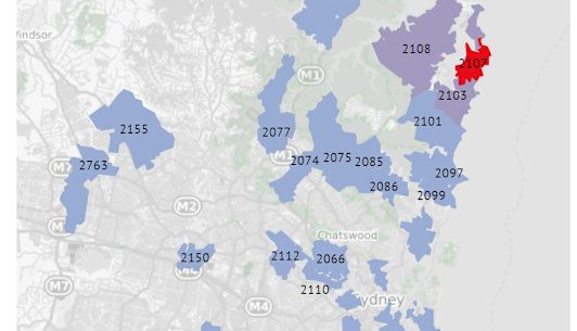 45 cases of COVID-19 have spread across Greater Sydney outside the Northern Beaches 