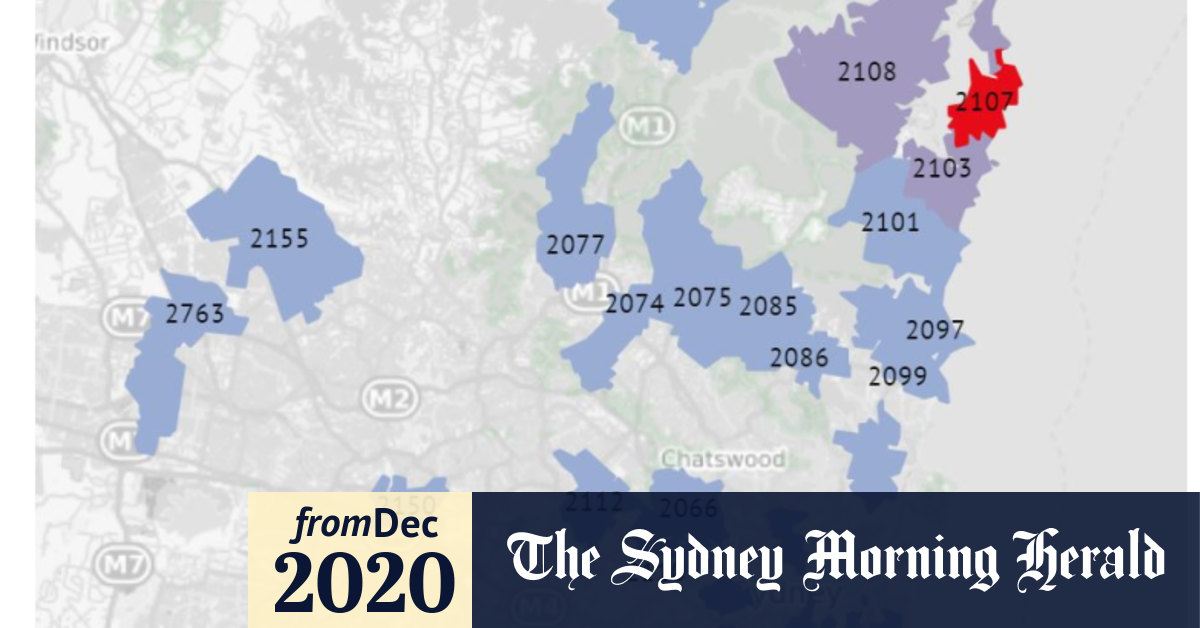 photo Sydney Lockdown Map coronavirus nsw fears of a greater