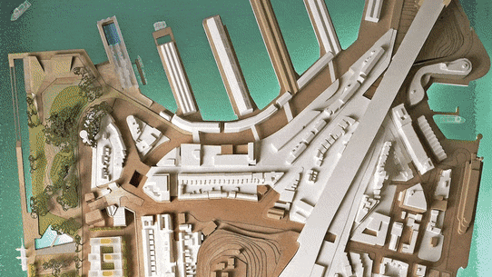 Homepage gif. Philip Thalis, recipient of the 2024 Gold Medal of the Australian Institute of Architects