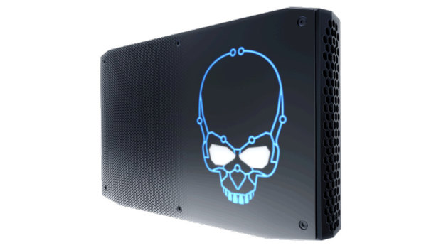 The NUC Hades Canyon is powerful enough for gaming or VR, as the glowing skull would indicate.