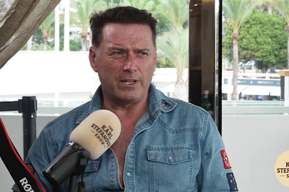 Karl Stefanovic in one of his podcasts from Europe, before the show went on an indefinite hiatus.