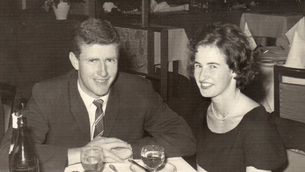 Maurie Daly and wife Liz as a young couple in 1963.