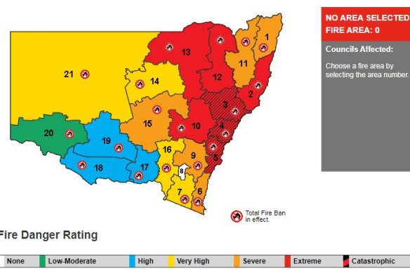 Tuesday's fire danger.