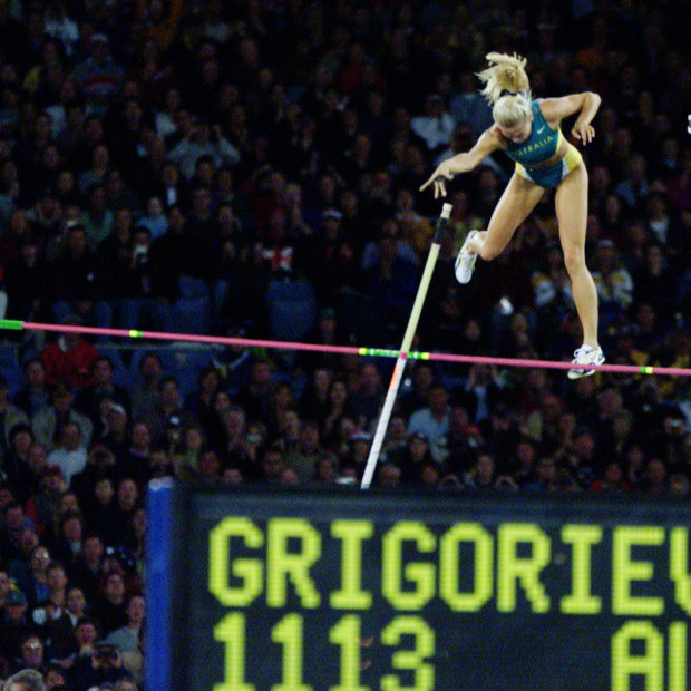 Tatiana Grigorieva flies her way to silver.
