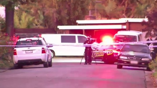 Police at the scene after the stabbing in Seaford in February 2020.